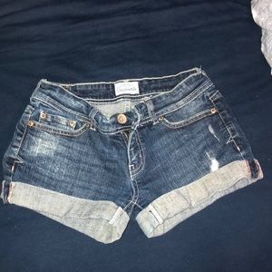 Aeropostale denim distressed shorts size 0